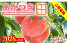 No.2351もも「あかつき」ご家庭用　約2.7kg【2026年発送　先行予約】