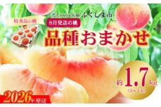 No.2425　8月発送の桃　特秀品約1.7kg【2026年発送　先行予約】