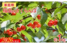 No.2575【ご家庭用】さくらんぼ 品種お任せ 約1kg（バラ詰、小粒）【2026年発送　先行予約】