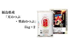 No.3054【令和6年産】福島県産米「天のつぶ・里山のつぶ」食べ比べセット　精米 5kg  2袋
