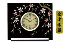 黒 パネルスタンド しだれ桜｜会津若松 漆器 特産品 [0514]