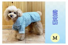 会津木綿甚平 【犬用】空茶縞 Mサイズ｜会津若松 犬の服 ペット ドッグ ドック ウェア [0704]