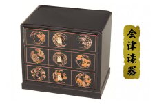 溜 三ツ引タンス 彩花｜会津若松 漆器 特産品 [0498]