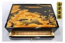 黒 メンズBOX 初音｜会津若松 漆器 特産品 [0517]