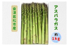 会津若松市産 アスパラガス 1kg｜アスパラ あすぱら 野菜 やさい 新鮮 サラダ 2025年産 令和7年 農協 会津産 会津若松 福島 [0765]