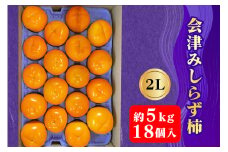 会津身しらず柿 2L (18個入り) 約5kg 果樹園 壱心産｜会津若松 果物 フルーツ 柿 身知らず みしらず かき カキ 会津身不知柿 令和6年 2024年 旬 [0829]