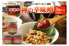 神の辛味噌 80g×3個セット《青森にんにく 福地ホワイト六片使用》12ヶ月保存可｜激辛 調味料 辛味噌ラーメン 焼き肉 美味しい にんにく ニンニク 韓国料理 お取り寄せ 免疫力 味噌 プレゼント 贈答 ギフト [0936]