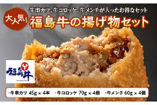 大人気！福島牛の揚げ物3種セット F21R-217