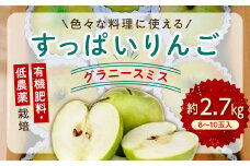 有機肥料 低農薬栽培 りんご「グラニースミス」約2.7kg F21R-565