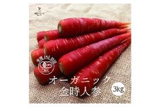 都内マルシェで人気のお野菜！ 〈有機JAS認証〉金時にんじん 3kg F21R-199