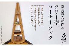 家具職人が作るツリー型コーナーラック F23R-619
