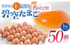 【6回定期便】ビタミンＥ豊富な「碧空たまご」50個入り Lサイズ タマゴ 卵 玉子 たまご F23R-935