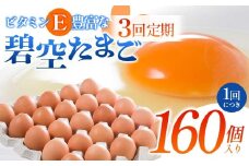 【3回定期便】ビタミンＥ豊富な「碧空たまご」160個入り Lサイズ タマゴ 卵 玉子 たまご F23R-938