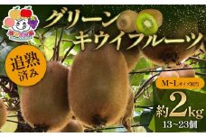＜先行予約＞追熟済み グリーンキウイフルーツ約2kg M～Lサイズ相当(13～23個) デザート フルーツ 果物 くだもの 果実 食品 F23R-943