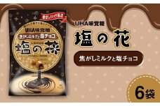 UHA味覚糖 塩の花 焦がしミルクと塩チョコ 6パック入り キャンディ お菓子 あめ アメ飴 菓子 食品 F24R-130