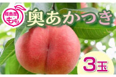 阿部農縁　福島の桃　奥あかつき3玉化粧箱入り　ギフト・贈答用　ふくしまの完熟もも F7X-0047