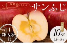 ＜訳あり家庭用りんご＞福島県のリンゴ　サンふじ約10kg(32～46玉) F7X-0015