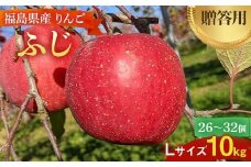 ＜佐藤幸男農園＞りんご 10kg ふじ Lサイズ 26～32玉 F7X-0222