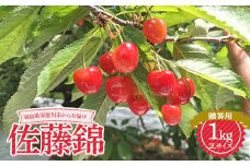 さくらんぼ 佐藤錦 2L 1kg 贈答用 ＜佐藤幸男農園＞ さくらんぼ サクランボ チェリー デザート フルーツ 果物 くだもの 果実 食品 F7X-0278