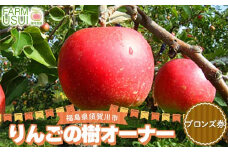 りんごの樹のオーナー ブロンズ（サンふじ100個） 体験 農作業 収穫 りんご リンゴ 林檎 デザート フルーツ 果物 くだもの F7X-0480