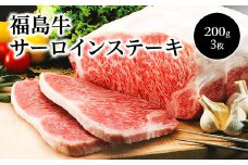 福島牛　サーロインステーキ(200ｇ×3枚)　【07208-0125】