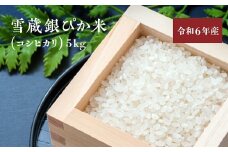 【令和６年産】雪蔵銀ぴか米（コシヒカリ）5kg　【07208-0349-C】