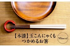 本漆　玉こんにゃくもつかめるお箸　＜カラー:Mineral＞　【07208-0536】