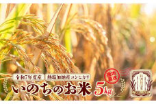 【先行予約】令和7年産雪蔵銀ぴか米 熱塩加納産 いのちのお米（コシヒカリ）5kg（令和7年10月24日以降発送）　【07208-0683】