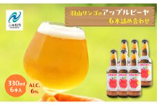 羽山リンゴのアップルビーヤ 330ml 6本 詰め合わせ ビール 無濾過 非加熱 父の日 6% お酒 人気 ランキング おすすめ ギフト 故郷 ふるさと 納税 福島 ふくしま 二本松市 送料無料【ななくさナノブルワリー】