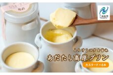福島県あだたら高原産牛乳使用「あだたら高原プリン」カスタード 6本入り スイーツ 人気 ランキング おすすめ ギフト 故郷 ふるさと 納税 福島 ふくしま 二本松市 送料無料【チーズケーキ工房風花】