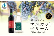 マスカットベリーA　赤・白セット ワイン 飲みやすい 赤ワイン 白ワイン お酒 グルメ プレゼント 人気 ランキング おすすめ ギフト 故郷 ふるさと 納税 福島 ふくしま 二本松市 送料無料【ふくしま農家の夢ワイン】