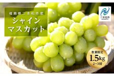 《2025年9月中旬以降発送》羽山のぶどうシャインマスカット1.5kg ぶどう シャインマスカット フルーツ 果物 ブドウ 葡萄 旬 グルメ おいしい 人気 ランキング おすすめ ギフト 福島 ふくしま 二本松市 送料無料【羽山果樹組合】