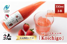 まるなかファーム×人気酒造 Koichigoリキュール 300ml×3本セット いちご 酒 リキュール liqueur ストロベリー 日本酒 セット 苺 イチゴ フルーツ 果物 おすすめ お中元 お歳暮 ギフト 二本松市 ふくしま 福島県 送料無料【まるなかファーム】
