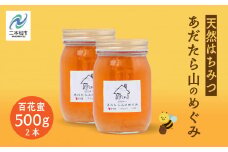 はちみつ（あだたら山のめぐみ）」 百花蜜 500g×2本 ハチミツ 蜂蜜 自家採蜜 国産100% 安達太良山 二本松養蜂場 おすすめ お中元 お歳暮 ギフト 二本松市 ふくしま 福島県 送料無料【あだたら高原いっぷく】