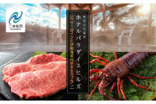  〈牛サーロインに伊勢海老付きBBQプラン〉ホテルパラダイスヒルズ 1泊2食付きペア宿泊券（全日利用） 岳温泉 温泉 宿泊券 観光 ペア【岳温泉観光協会】