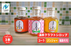 岳温泉発 ！温泉クラフトドリンクシロップセット（コーラ・ジンジャー・福島モモ） ドリンク 炭酸 クラフト シロップ プレゼント 人気 ランキング おすすめ ギフト 故郷 ふるさと 納税 福島 ふくしま 二本松市 送料無料【佐藤物産】