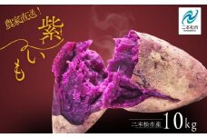 《10月中旬以降順次発送》農家直送！とろける濃密紫いも10kg 野菜 芋 いも 紫いも むらさきいも お芋 10キロ 10kg 人気 名産 ねっとり 甘い 甘味 国産 産地直送 おすすめ お中元 お歳暮 ギフト 二本松市 ふくしま 福島県 送料無料【ADATARAふぁーむ】