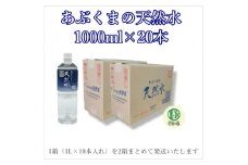 あぶくまの天然水 (1000ml × 10本) × 2箱 ナチュラル ミネラルウォーター 1L ペットボトル 地下水 飲料水 みず お水 極 常備 福島県 田村市 安藤米穀店