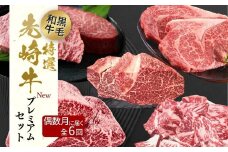 【 先崎牛 】＼偶数月に計6回お届け／ あぶくま高原 「先崎牛プレミアムセットB」 黒毛和牛 牛肉 牛 サーロイン ステーキ ミスジ モモ ヒレ サイコロステーキ 定期便 定期 詰め合わせ セット 食べ比べ 食べくらべ ブランド 高級肉 ギフト 贈答 プレゼント 福島県 田村市 ふくしま たむら 東和食品