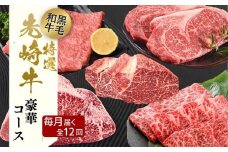 【 先崎牛 】＼毎月お届け！計12回／ あぶくま高原 「先崎牛プレミアム豪華コース」 黒毛和牛 牛肉 牛 サーロイン ステーキ 焼肉 しゃぶしゃぶ ミスジ モモ ヒレ サイコロステーキ 定期便 定期 詰め合わせ セット 食べ比べ 食べくらべ ブランド 高級肉 ギフト 贈答 プレゼント 福島県 田村市 ふくしま たむら 東和食品