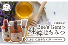 ＼ 数量限定 ／ 純粋はちみつ お手軽セット (90g×1個・180g×1個・ハニーディッパー×1個 ） 百花蜜 こだわりのはちみつ 健康志向 はちみつ美容ソムリエ 蜂蜜養蜂士 贈り物にぴったり ギフトセット 国産 おすすめ 福島県 田村市 福島 ふくしま Bee's Gem