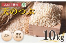 【先行予約】JAS有機米 天のつぶ 玄米 10kg 令和7年産 |  JAS 有機米 米 コメ ブランド米 低温貯蔵庫 福島県産 根本有機農園