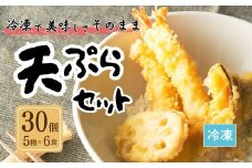 天ぷらセット 冷凍 30個セット(5種×6食分) ｜ てんぷら 天麩羅 天丼 天重 天ぷらそば 【01034】