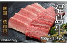 【国産】 黒毛和牛 焼肉用 計1kg（500g×2パック）｜ 国産 福島牛 黒毛和牛 和牛 ブランド牛 肉 niku 牛肉 家族 焼肉 セット 焼き肉 バーベキュー 人気 おすすめ お中元 お歳暮 詰合せ 数量限定 厳選 冷蔵 指定日可 国産 福島県 南相馬市【4200201】