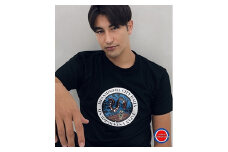 南相馬市 マンホールTシャツ 黒 Lサイズ | マンホール Tシャツ 半袖 おしゃれ かわいい かっこいい メンズ レディース ユニセックス 福島 南相馬