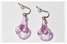 オリジナルアクセサリー ハーフビットピアス PINK(イヤリングに変更可)【3801001】