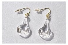 オリジナルアクセサリー ハーフビットピアス CLEAR (イヤリングに変更可) | 馬 アクセサリー レディース シンプル かわいい オシャレ プレゼント