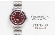 自動巻き ダイバーズウォッチ TYPE-03 栗梅（Kuriume）| 自動巻き腕時計 機械式 腕時計 34mm ユニセックス 日本製ムーブメント