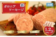 国産豚使用 ボロニアソーセージ 1.2kg (300g×4本) |  ボローニャ ソーセージ おつまみ 福相食品工業 福島 南相馬
