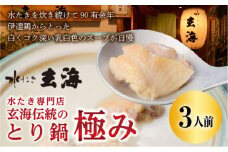 福島県 伊達市産 【伊達鶏使用】専門店の極みとり鍋（3人前）  玄海 高タンパク 低カロリー 美容 コラーゲン だてどり 銘柄鶏 ブランド鶏 鍋 F20C-320